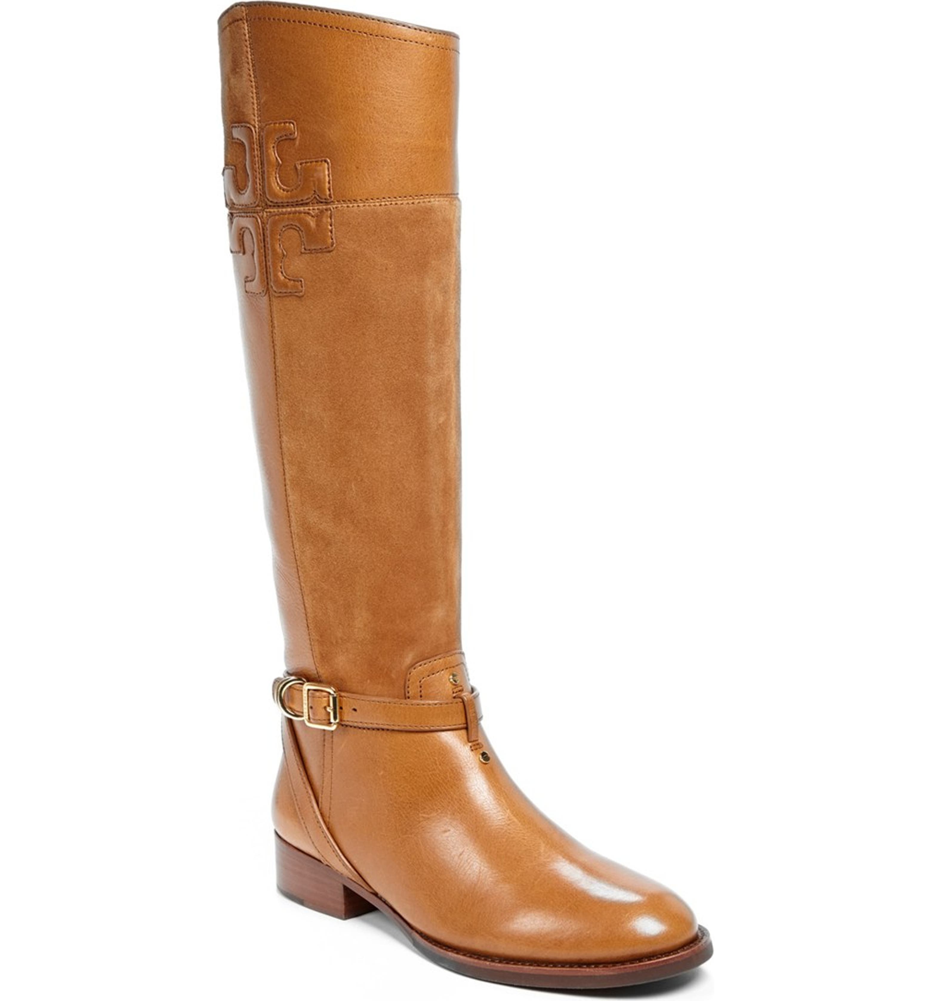 Tory Burch 'Lizzie' Leather & Suede Riding Boot | Nordstrom