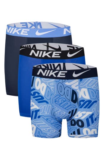 Nike Boys' 3 Pack Essential Boxer Briefs - Little Kid, Big Kid In White/university Blue