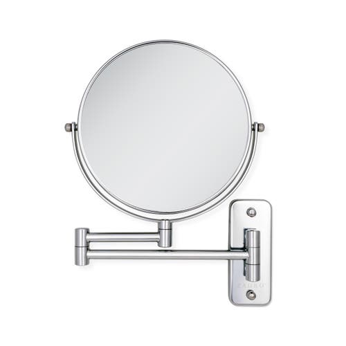 Shop Zadro Wall Mounted Makeup Mirror With 8x/1x Magnifications In Chrome