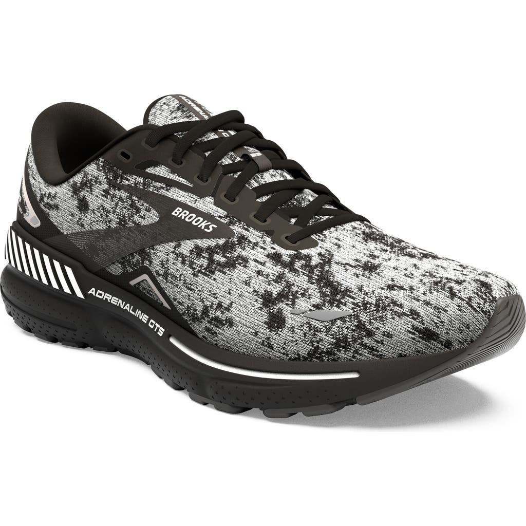 Brooks Adrenaline Gts 23 Sneaker In White/grey/black