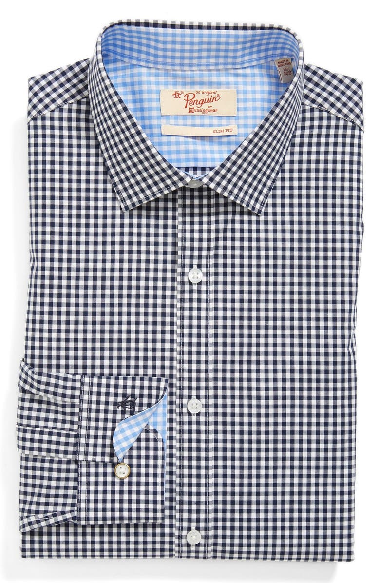 Original Penguin Slim Fit Check Dress Shirt Nordstrom