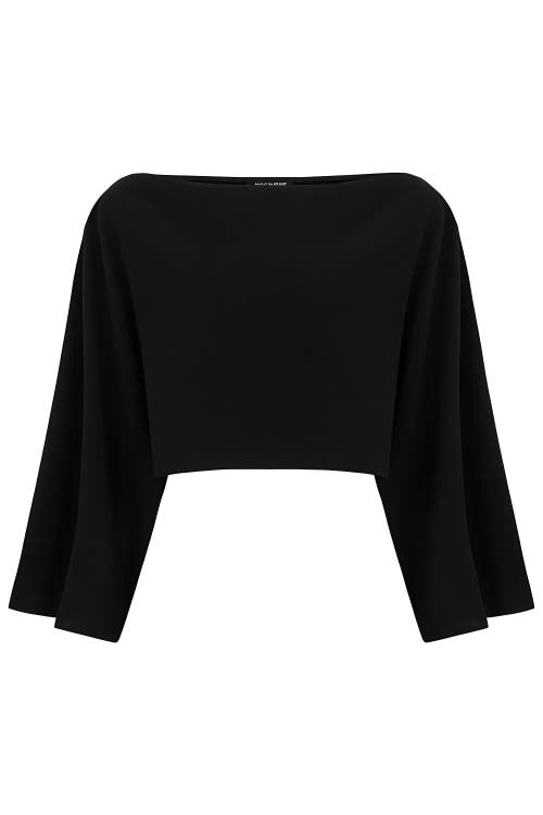 Shop Nocturne Boat Neck Blouse In Black