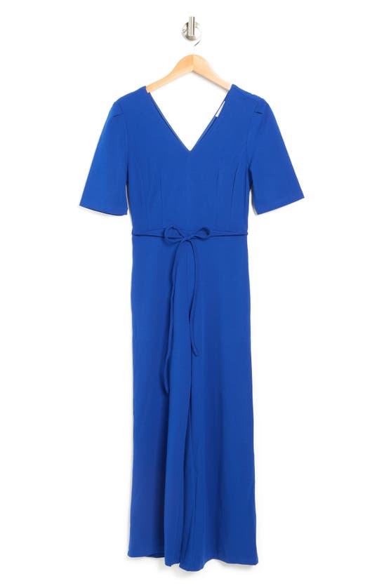 Melloday V-neck Wide Leg Jumpsuit In Blue ModeSens