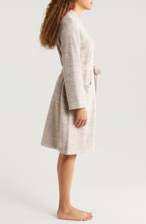 Shop Barefoot Dreams Cozychic® Short Robe In Heather Feather/almond