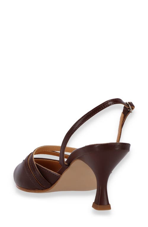 Shop Alohas Joelle Slingback Pointed Toe Pump In Brown