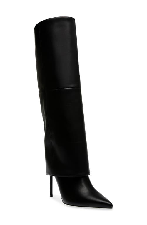 Steve Madden Smith Knee High Boot Black Leather at Nordstrom,