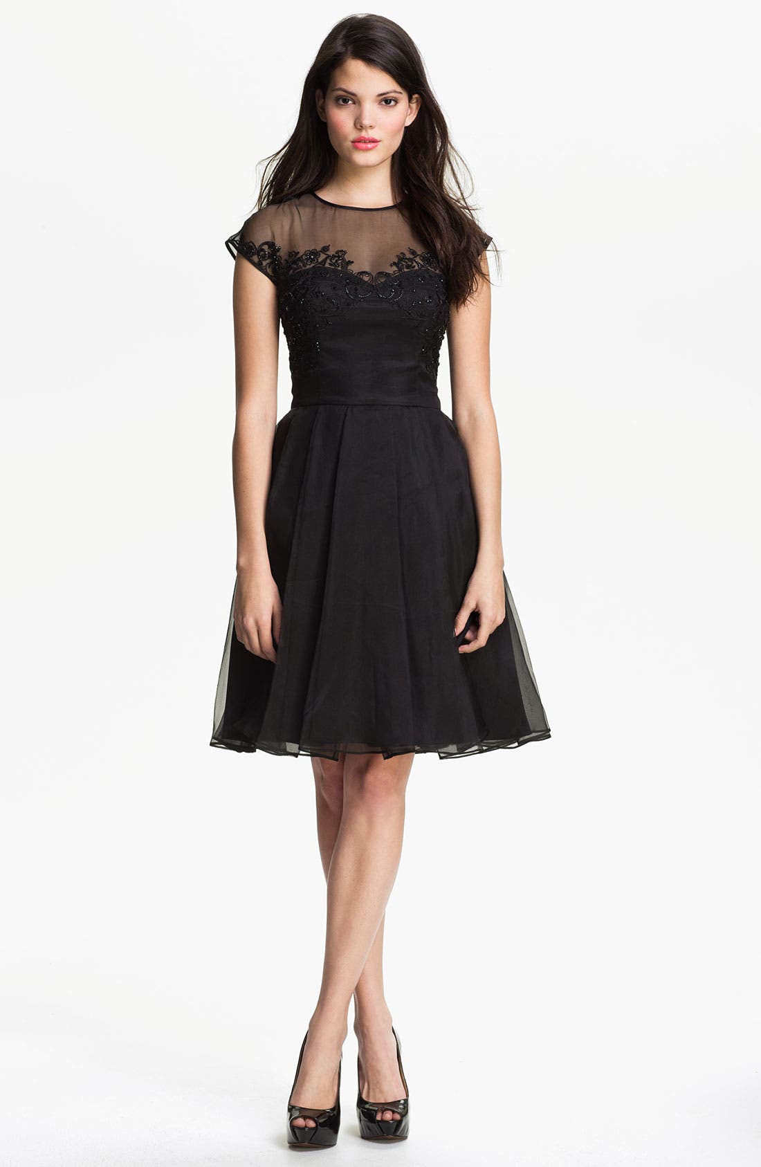 Ted Baker London Embellished Silk Fit & Flare Dress | Nordstrom