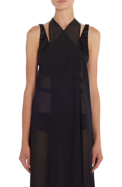 Versace Halter Cover-Up Maxi Dress in Black