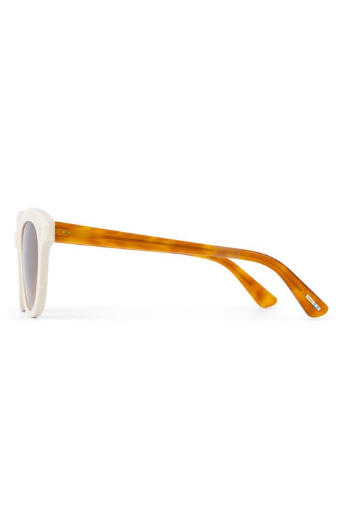 Toms Gwyneth 52mm Round Sunglasses In Chalk/honey Tortoise/brown