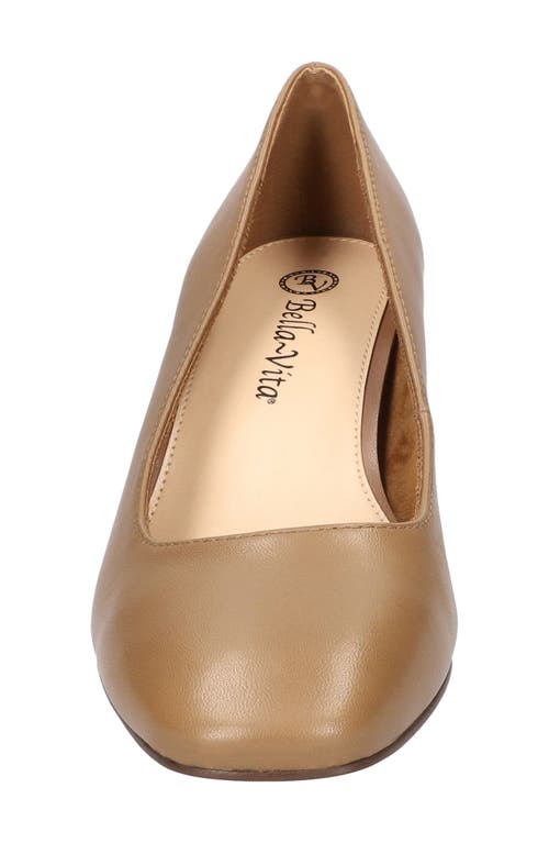 Bella Vita Jillian Women's Block Heel Square Toe Pumps In Saddle Leather