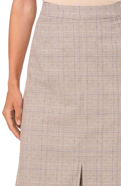 Halogenr Halogen(r) Glen Plaid Midi Skirt In Warm Ash Brown