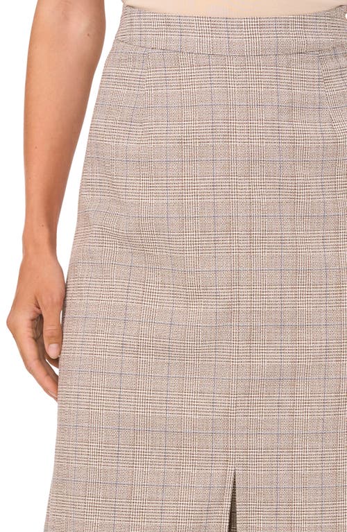 Shop Halogenr Halogen(r) Glen Plaid Midi Skirt In Warm Ash Brown