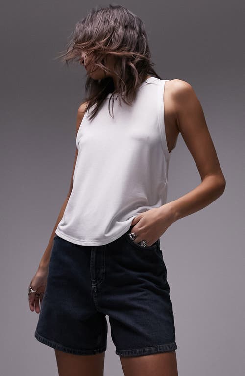 Shop Topshop Loose Jersey Tank In White