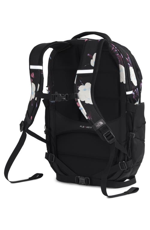 The North Face Borealis Water Repellent Backpack In Tnf Black Winter Flowers Print