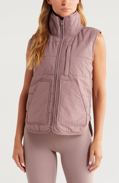 Shop Zella Packable Quilted Vest In Purple Moon