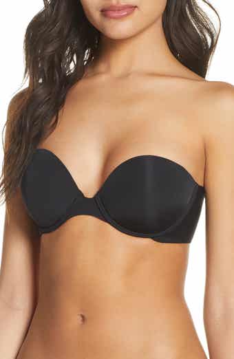 NuBra Seamless Push Up Adhesive Bra with Molded Pads, Black, B : :  Clothing, Shoes & Accessories