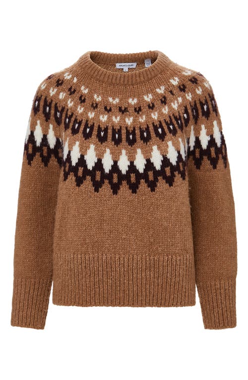 Shop Veronica Beard Anne Fair Isle Sweater In Russet Multi