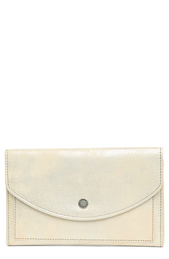 Aimee Kestenberg Terni Leather Flap Wallet In Stone Silver
