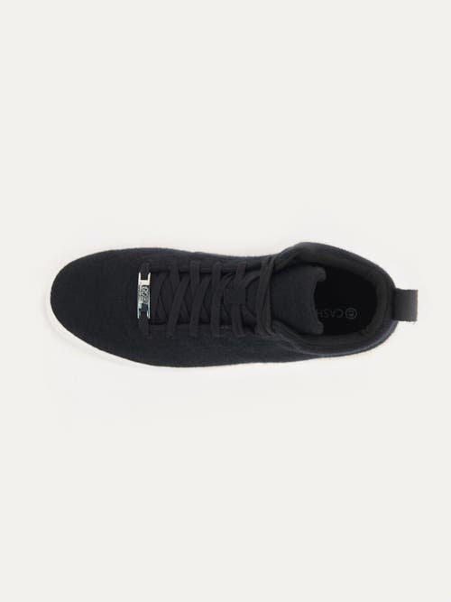Gobi Mongolian Cashmere Cashmere High-top Sneakers In Black