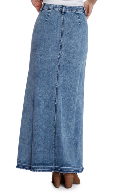 Shop Wash Lab Denim Royal Denim Maxi Skirt In Seaside Blue