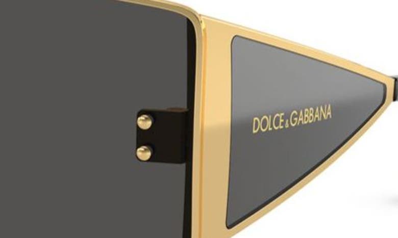 Shop Dolce & Gabbana Shield Sunglasses In Gold