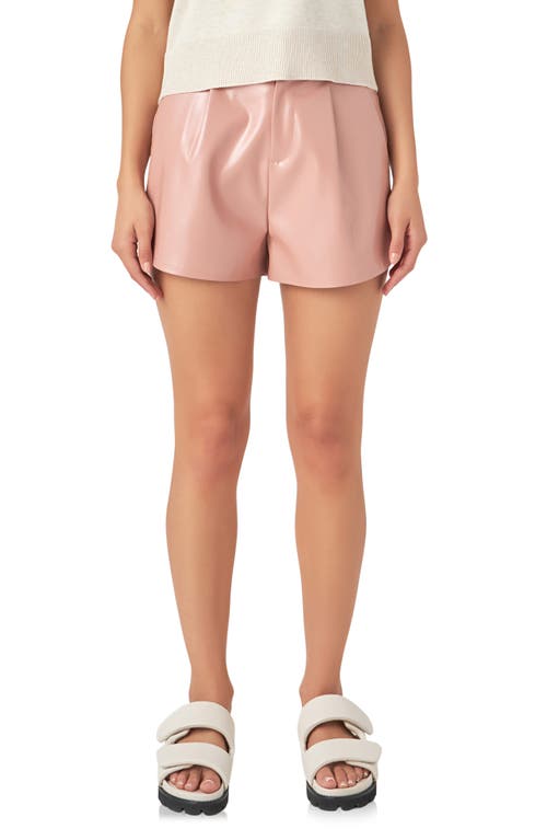 Grey Lab Shiny Faux Leather Shorts at Nordstrom,