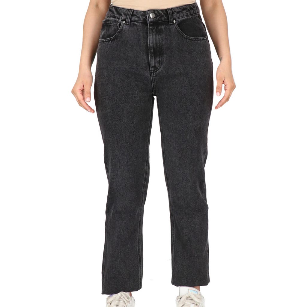 Cavalli Class High Waist Straight Leg Jeans In Black