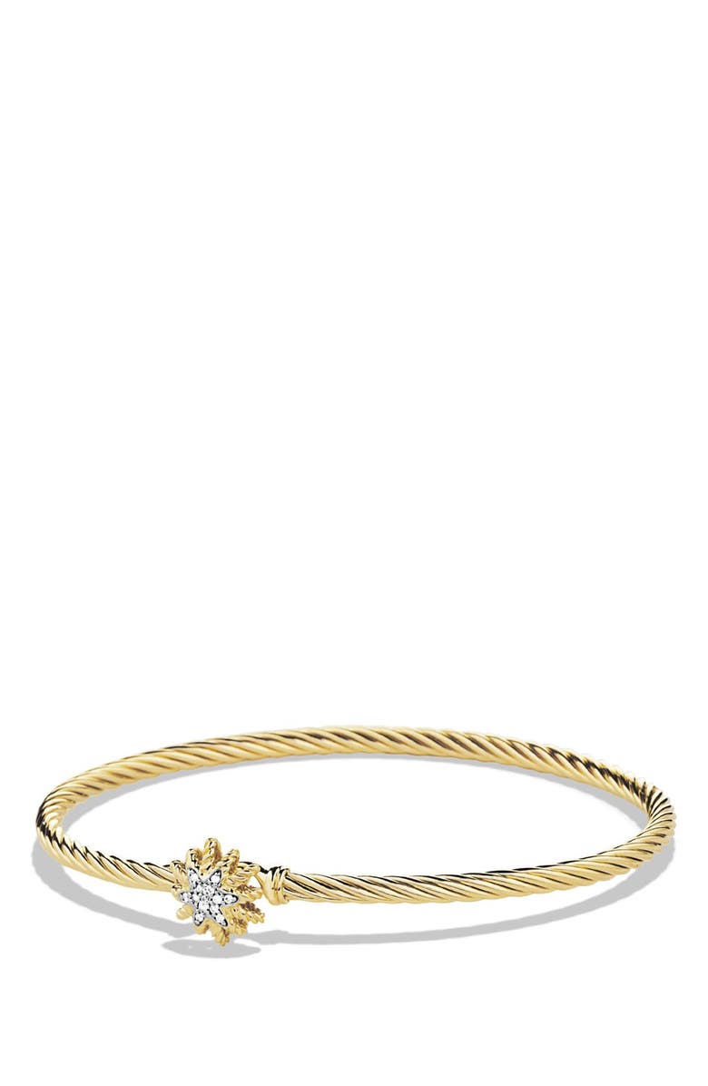 David Yurman 'Starburst' Single-Station Cable Bracelet with Diamonds in ...