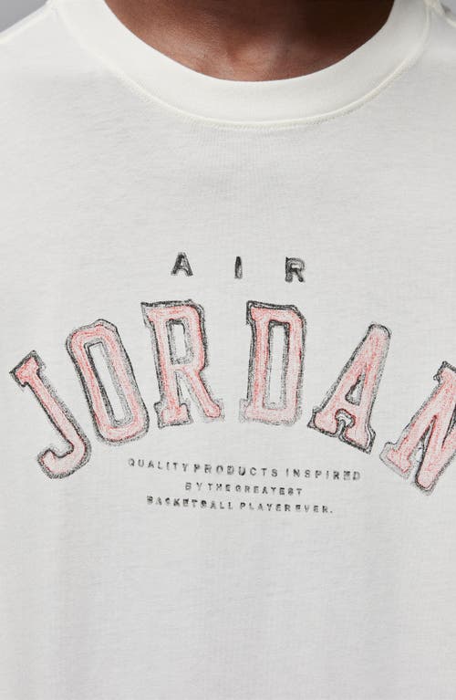 Shop Jordan Flight Essentials Graphic T-shirt In Sail/lobster/lobster