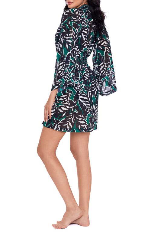 Miraclesuit Palma Verde Kimono Cover-up In Black Multi