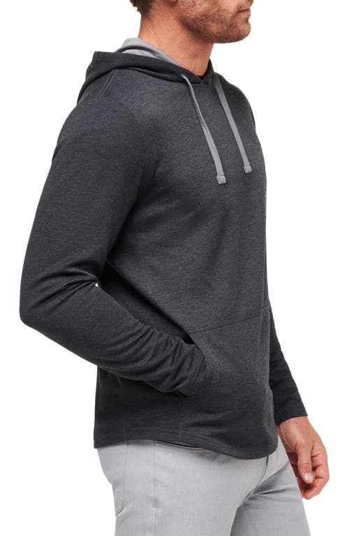 Travismathew Upgraded Tech Hoodie In Heather Black