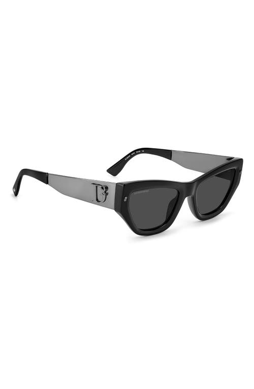 Shop Dsquared2 54mm Cat Eye Sunglasses In Black/grey