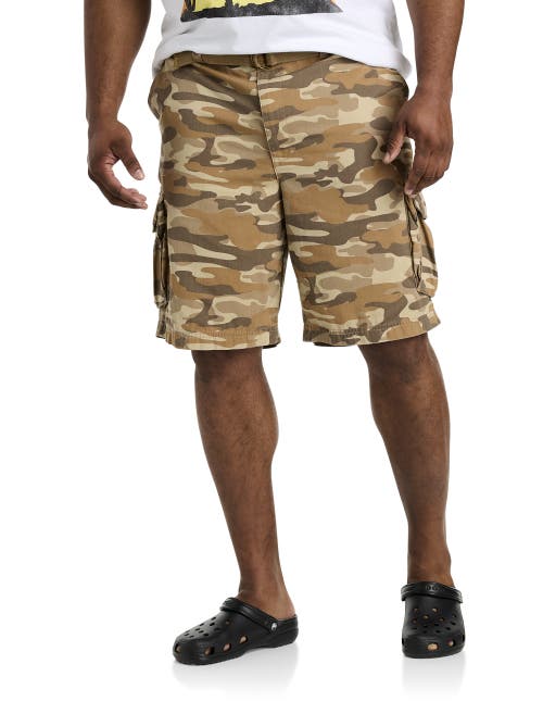 TRUE NATION TRUE NATION BY DXL RELAXED-FIT TWILL CARGO SHORTS