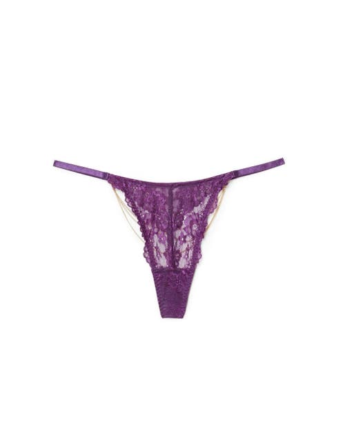 Adore Me Elyza Thong Panties In Dark Purple