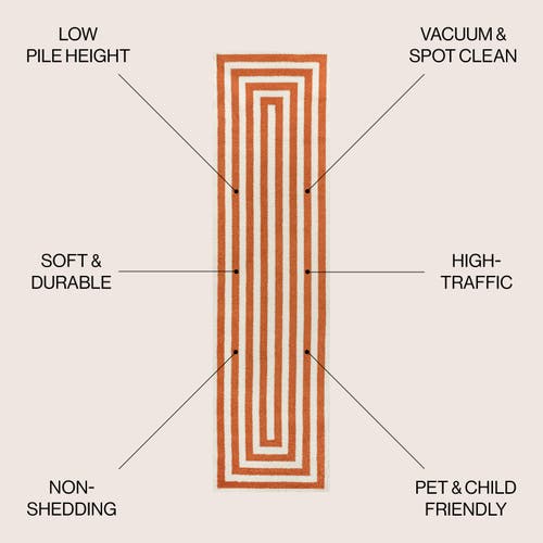 Jonathan Y Bandol Modern Classic Mitre Stripe Area Rug In Terracotta/ivory