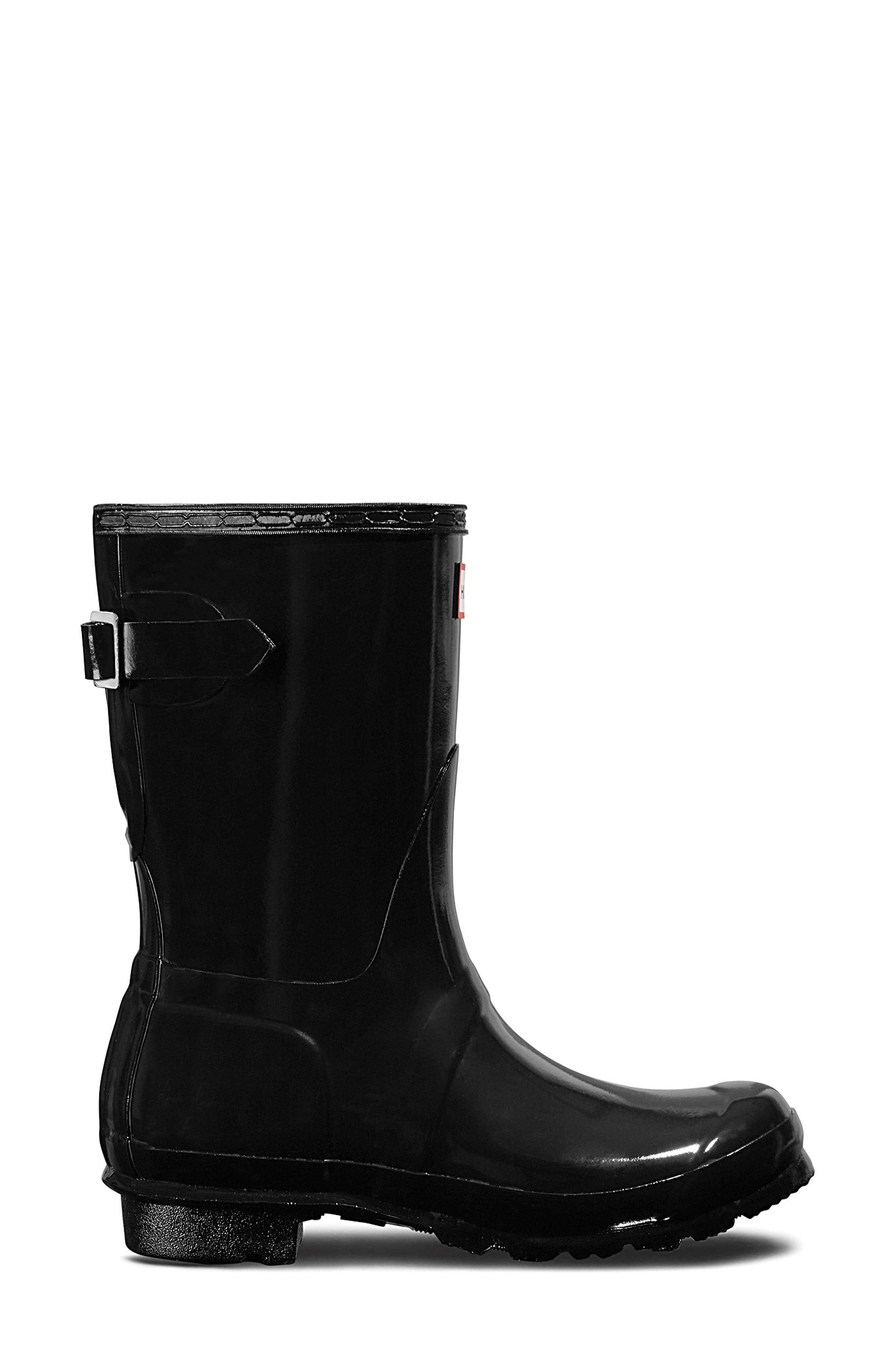 original short adjustable back gloss waterproof rain boot