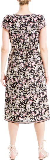 MAX STUDIO Floral Satin Midi Dress, Nordstromrack in 2023