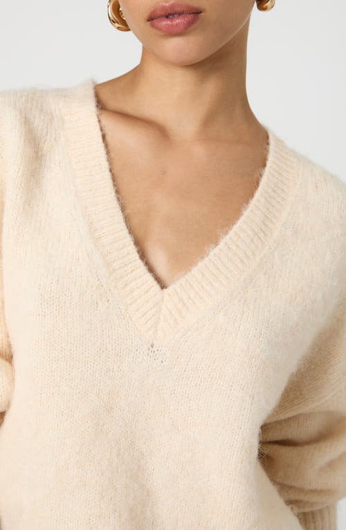 Shop French Connection Oversize V-neck Sweater In Classic Cream