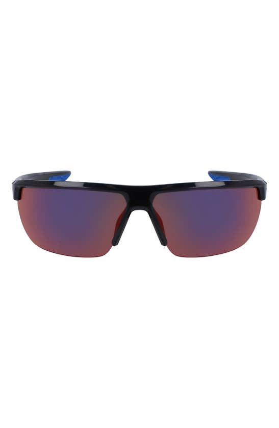 Nike Tempest 71mm Rectangle Sunglasses In Obsidian/ Game Royal