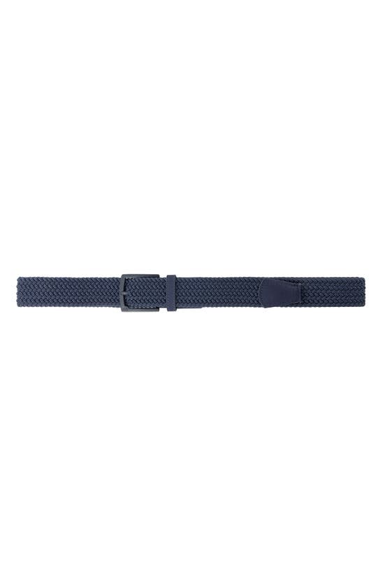 Shop Travis Mathew Grade 2.0 Braided Belt In Blue Nights