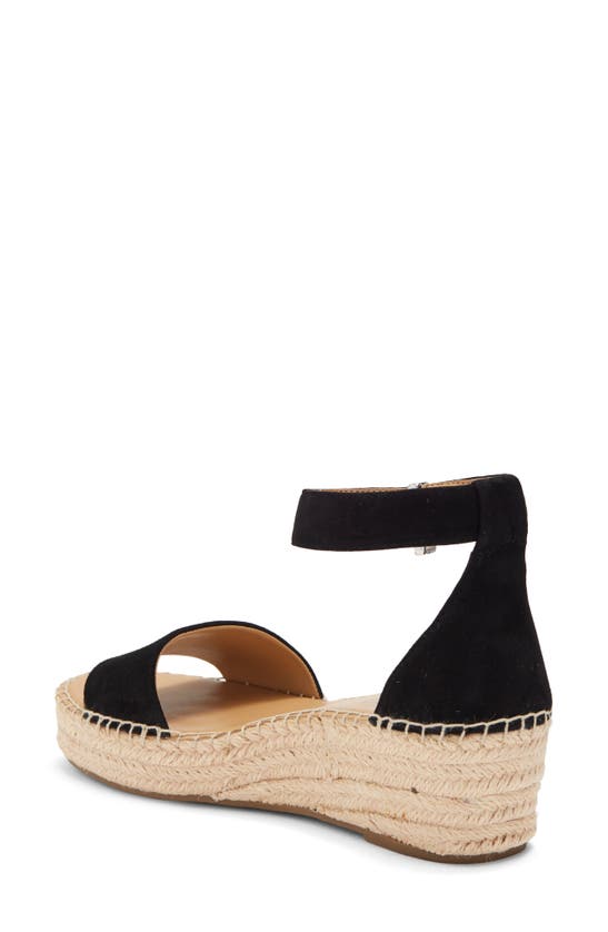Franco Sarto Clemens Espadrille Wedge Sandals In Black