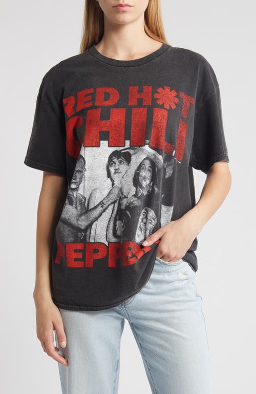 Red Hot Chili Peppers Oversize Graphic T-Shirt in Black