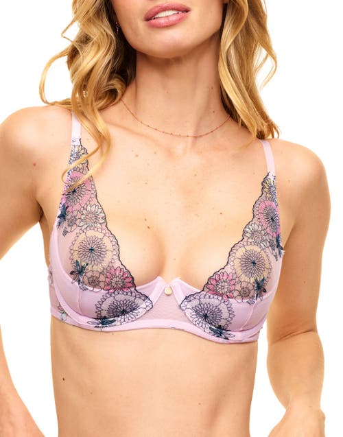 Shop Adore Me Prisma Contour Quarter Cup Bra In Floral Pink