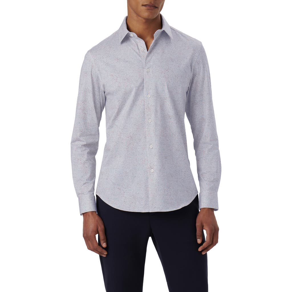 Bugatchi James Ooohcotton® Marble Print Button-up Shirt In Gray