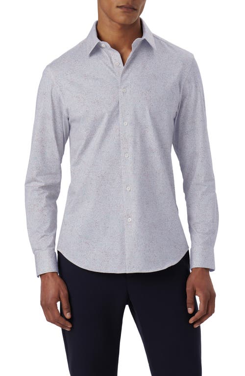 Bugatchi James OoohCotton Marble Print Button-Up Shirt at Nordstrom,
