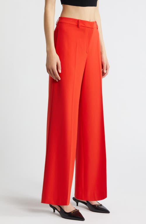 Shop Open Edit Wide Leg Pants In Red Fiery