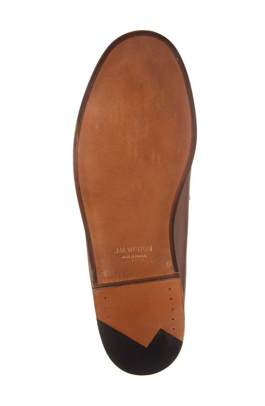 Shop Jm Weston 180 Penny Loafer In Brown