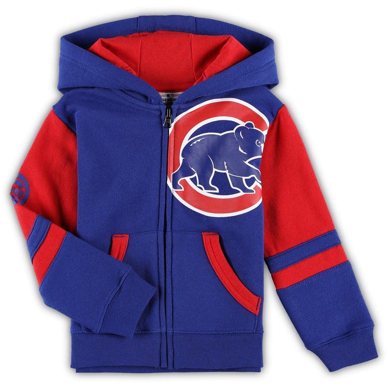 Outerstuff Kids' Toddler Royal Chicago Cubs Fleece Hoodie Full-zip Jacket