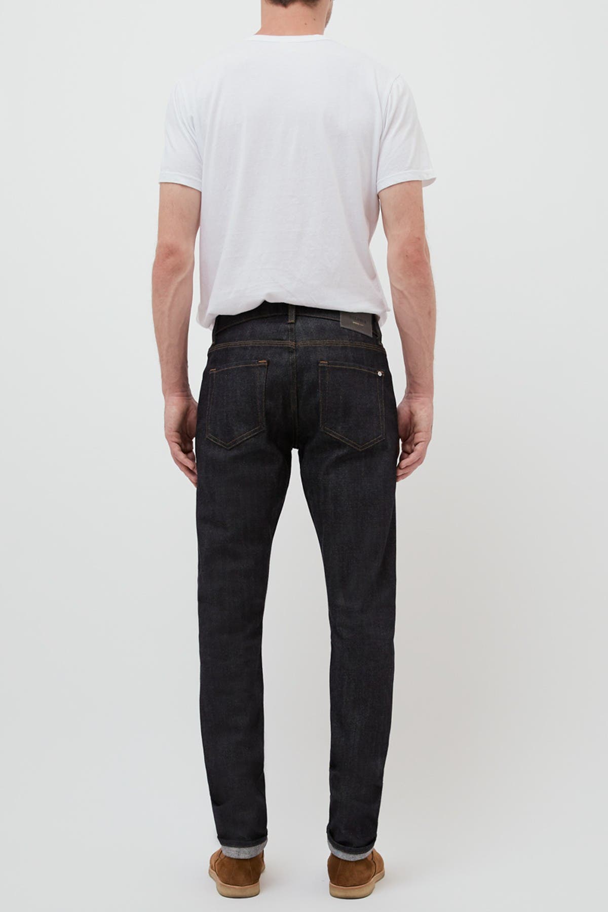 athletic fit raw denim