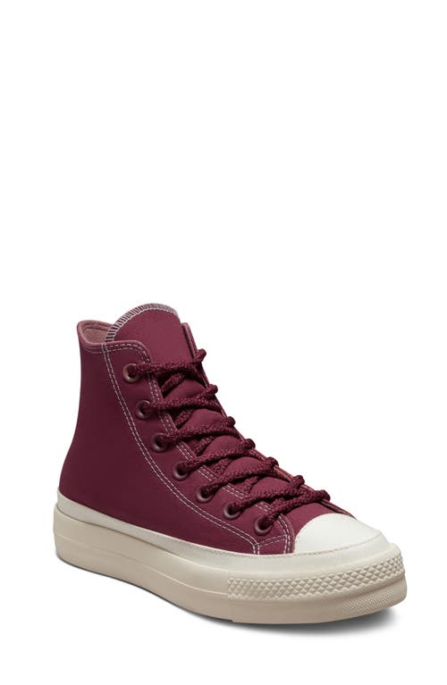 Converse Chuck Taylor® All Star® Lift Hi Sneaker In Cherry Vision/saddle/egret